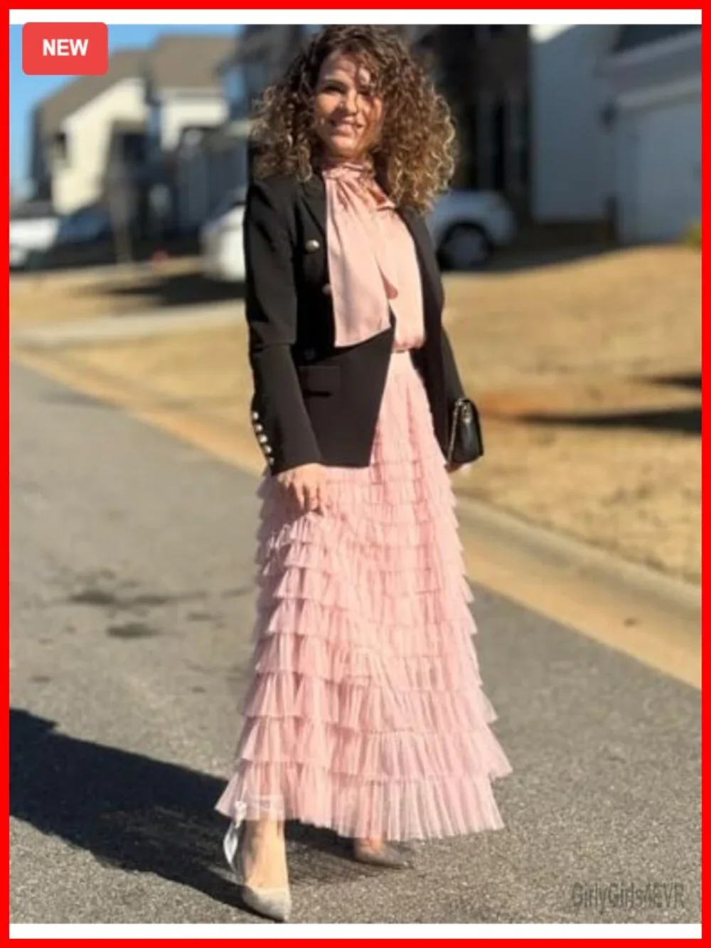 Women's Long Maxi Tiered Tulle Skirt A-Line Ruffle Layered Fairy Skirt